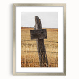 Rustic Wooden Fence Post Wall Art – Farmhouse Landscape for Country Decor