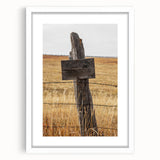 Rustic Wooden Fence Post Wall Art – Farmhouse Landscape for Country Decor