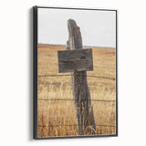 Rustic Wooden Fence Post Wall Art – Farmhouse Landscape for Country Decor