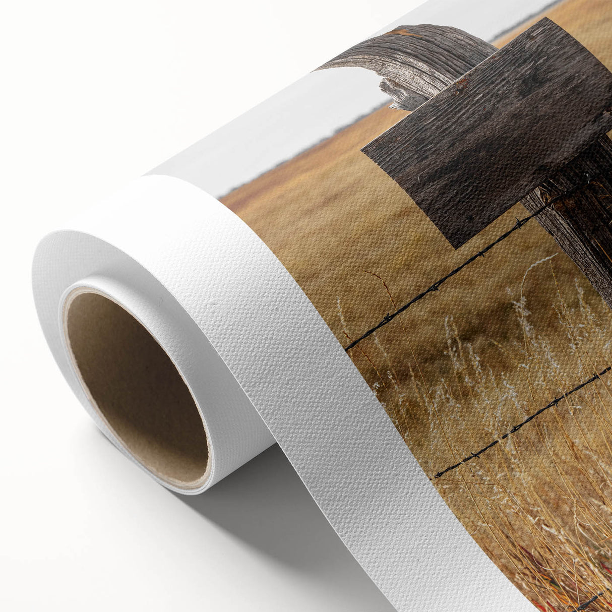 Rustic Wooden Fence Post Wall Art – Farmhouse Landscape for Country Decor