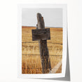 Rustic Wooden Fence Post Wall Art – Farmhouse Landscape for Country Decor