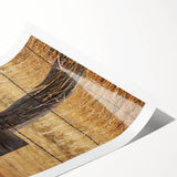 Rustic Wooden Fence Post Wall Art – Farmhouse Landscape for Country Decor