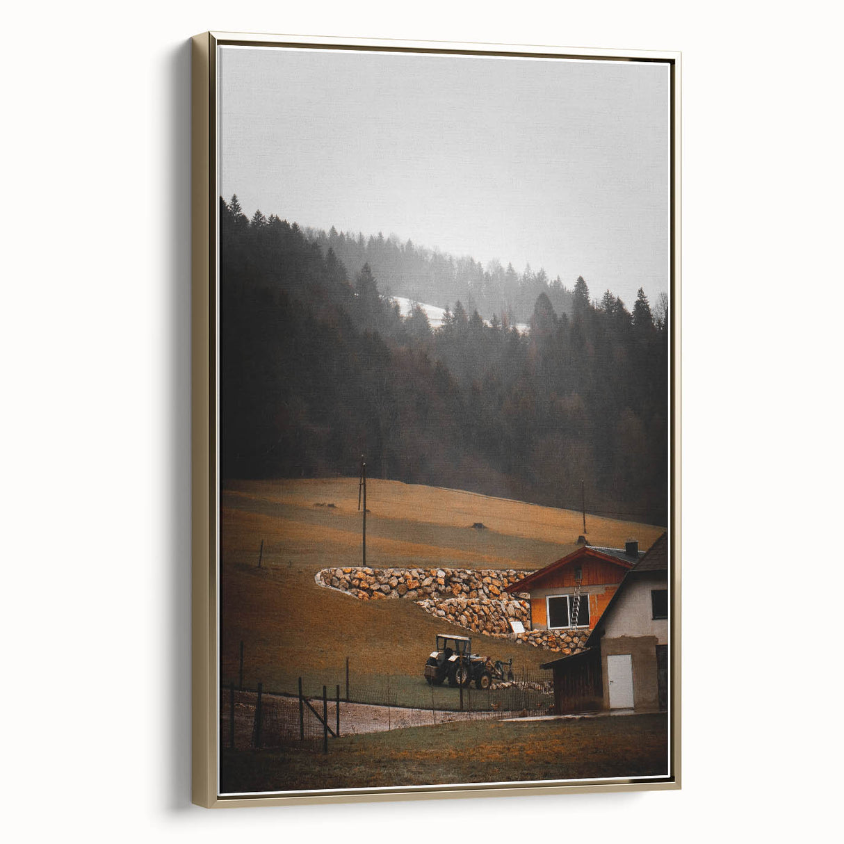 Rustic Farmhouse Landscape Wall Art – Farmhouse Decor with Country Charm