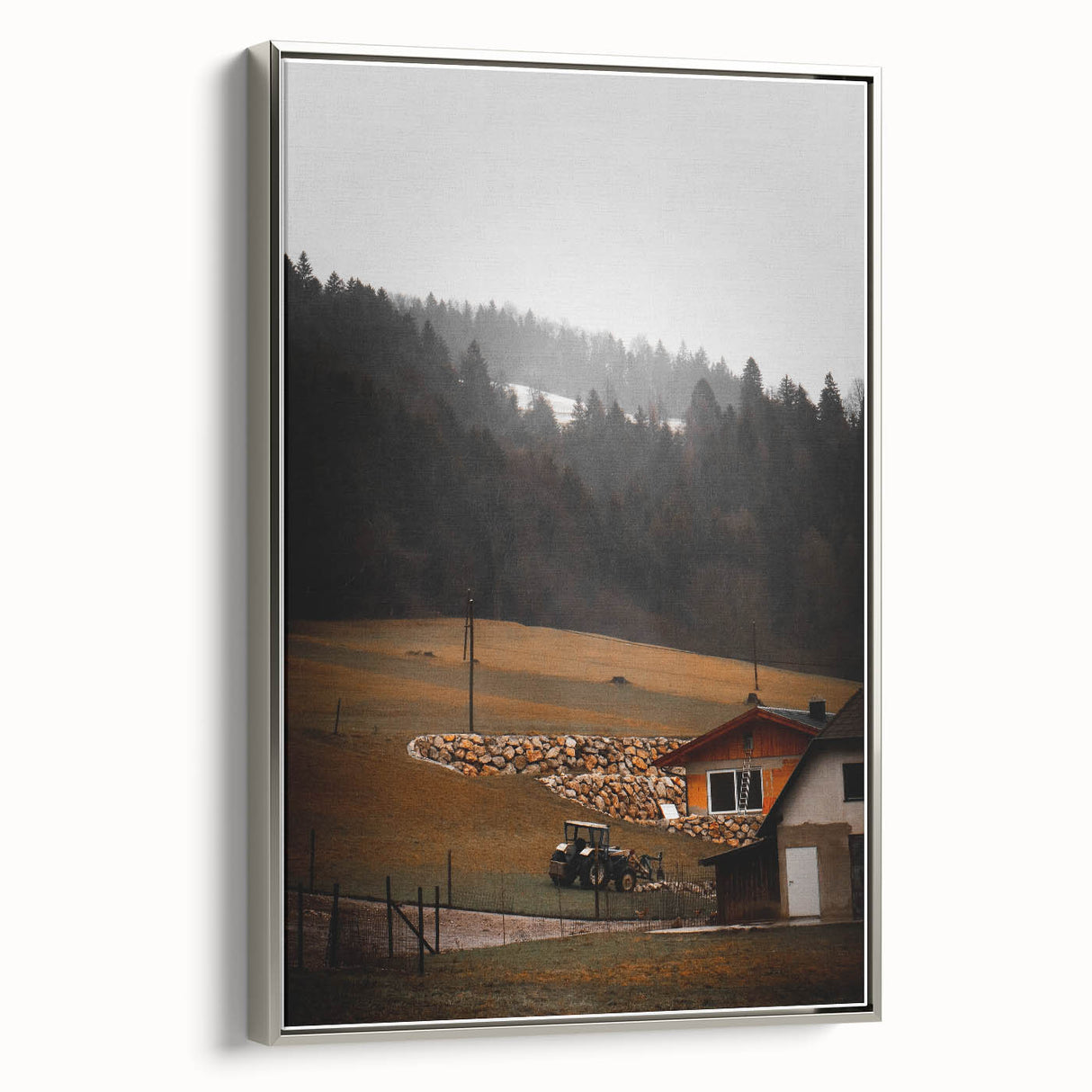Rustic Farmhouse Landscape Wall Art – Farmhouse Decor with Country Charm