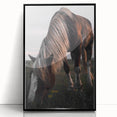 Rustic Grazing Horse Wall Art – Farmhouse Decor with Natural Charm