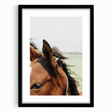 Rustic Horse Close-Up Wall Art – Farmhouse Decor with Natural Elegance