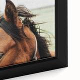 Rustic Horse Close-Up Wall Art – Farmhouse Decor with Natural Elegance