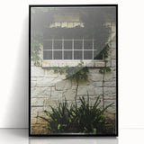 Rustic Stone Wall with Greenery Wall Art – Farmhouse Decor with Natural Charm