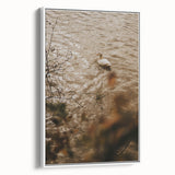 Rustic Wall Art of Duck on Water - Farmhouse Vintage Nature Scene