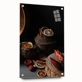 Rustic Wall Art - Dried Citrus & Wood Still Life, Farmhouse Decor Print