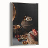 Rustic Wall Art - Dried Citrus & Wood Still Life, Farmhouse Decor Print