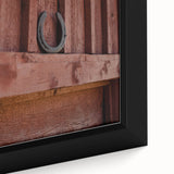 Rustic Wall Art - Horseshoe on Wooden Barn Wall, Farmhouse Decor Print