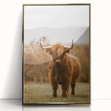 Rustic Wall Art - Highland Cow in Pasture for Farmhouse Nature Decor
