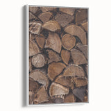 Rustic Wall Art - Stacked Firewood for Cozy Farmhouse Decor