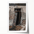 Rustic Art - Weathered Doorway of Abandoned Building Wall Decor