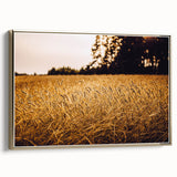 Golden Wheat Field Rustic Wall Art - Farmhouse Nature Decor for Homes