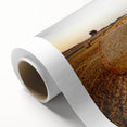 Golden Hay Bales Rustic Wall Art - Farmhouse Country Landscape Decor
