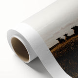 Rustic Cattle Herd Wall Art - Farmhouse Country Landscape Decor
