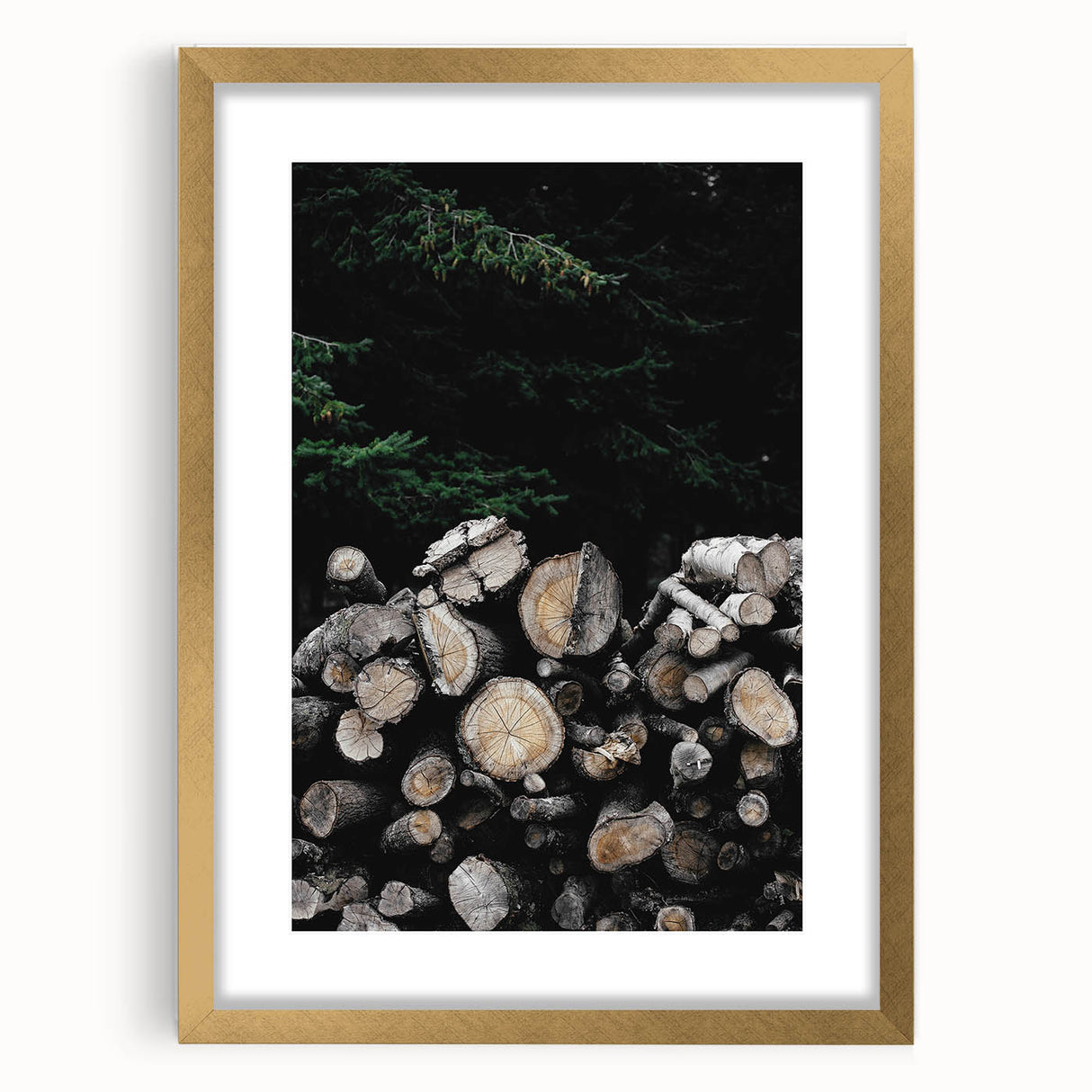 Rustic Wood Stack Wall Art | Farmhouse Decor for Cozy, Natural Spaces