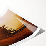 Combine Harvester Rustic Wall Art - Farmhouse Country Decor for Homes