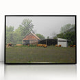 Rustic Barn and Cattle Wall Art - Farmhouse Country Decor for Homes"