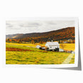 Rustic Farmhouse Barn in Autumn - Vintage Wall Art - Rural Landscape Print