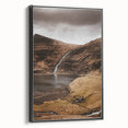 Rustic Wall Art - Mountain Waterfall and Cabin for Farmhouse Decor