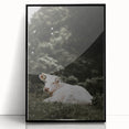 Rustic Cow in Field Wall Art – Farmhouse Animal Nature Scene Decor Print