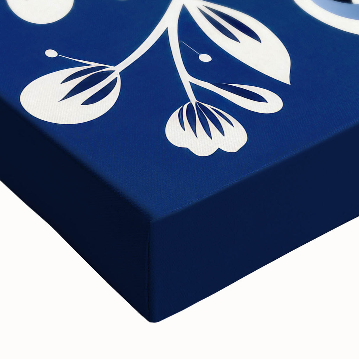 Nordic Minimalist Floral Art | Blue and White Scandinavian Wall Decor