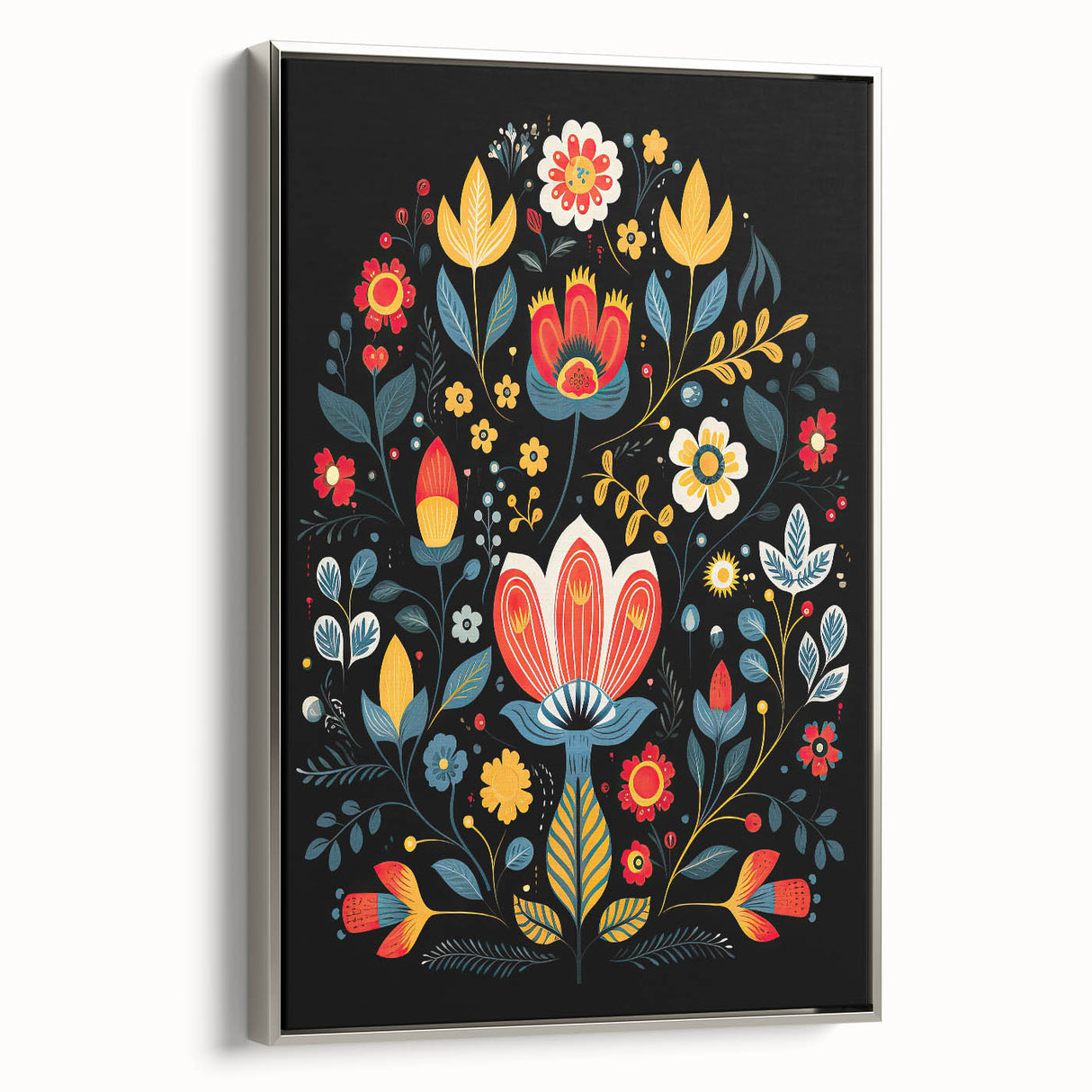 Scandinavian Wall Decor | Minimalist Nordic Floral Art Print