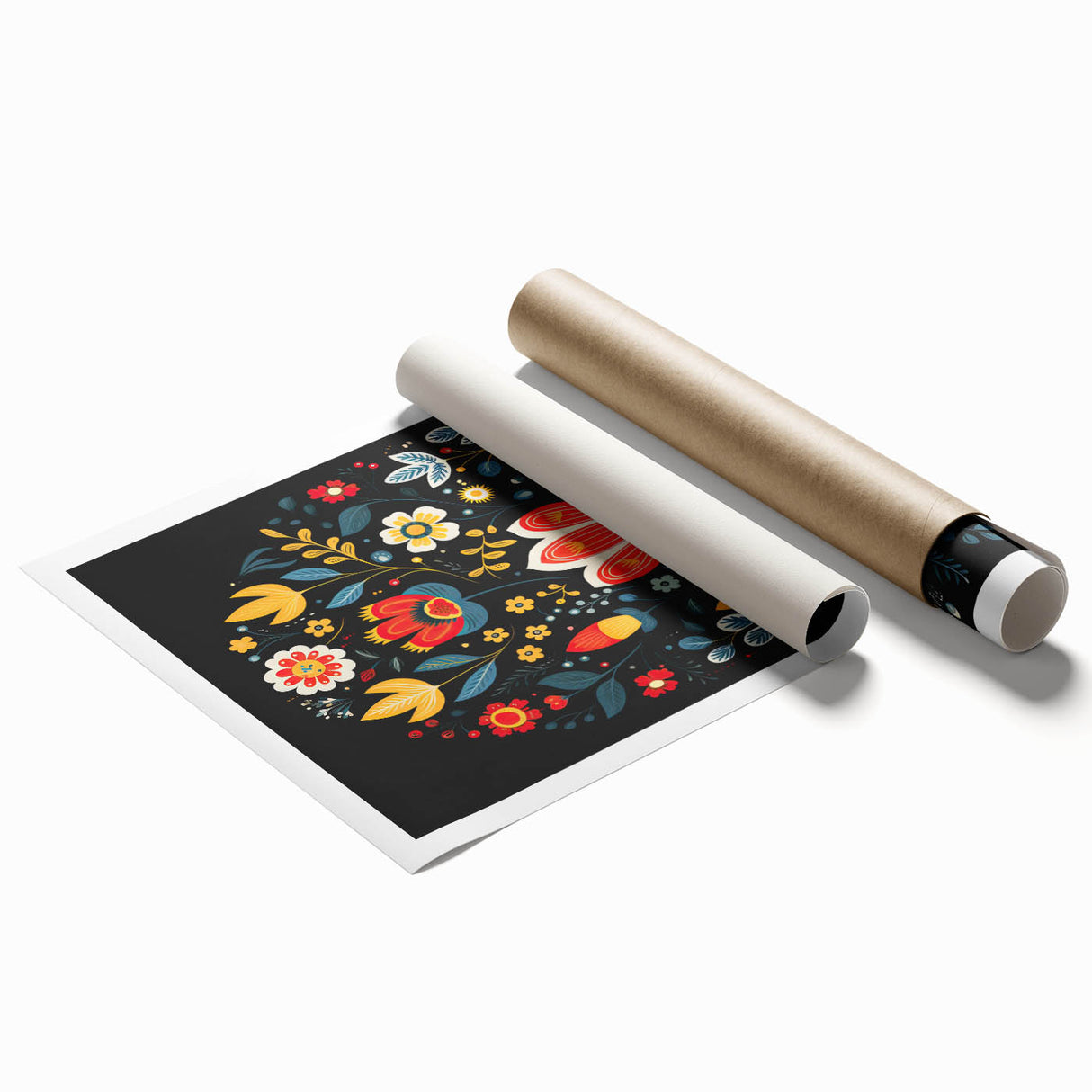 Scandinavian Wall Decor | Minimalist Nordic Floral Art Print