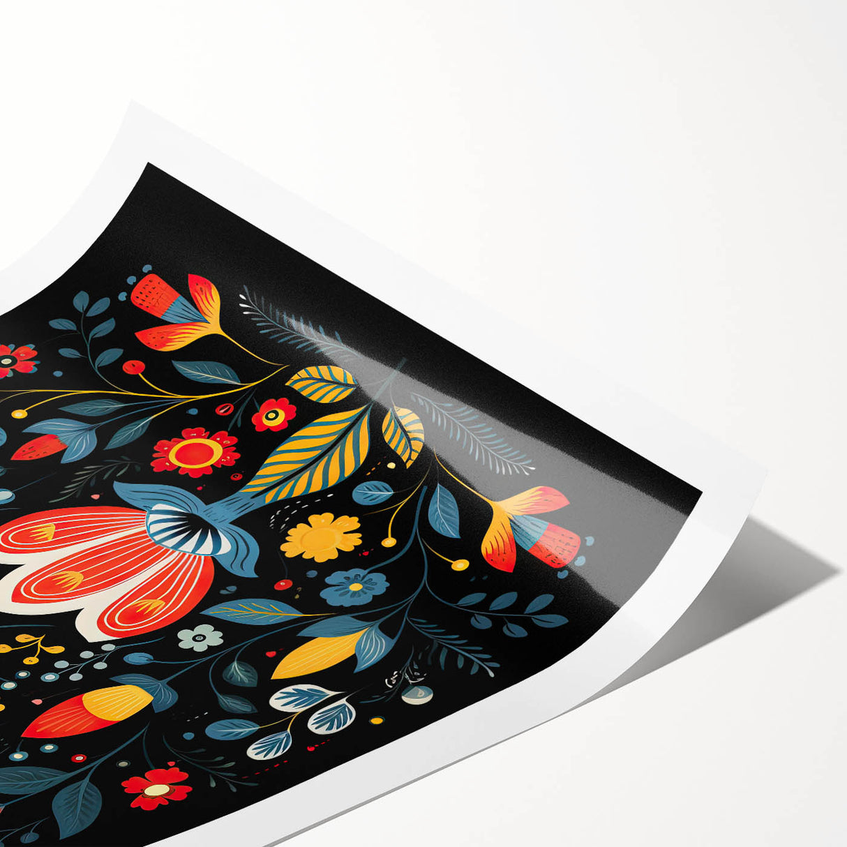 Scandinavian Wall Decor | Minimalist Nordic Floral Art Print