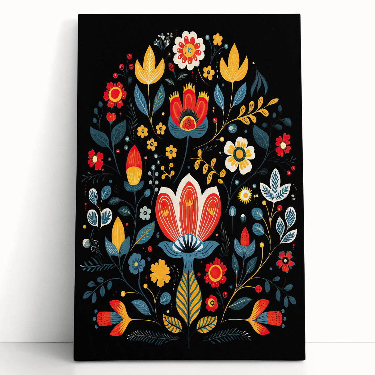 Scandinavian Wall Decor | Minimalist Nordic Floral Art Print