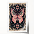 Scandinavian Wall Decor | Nordic Butterfly Art Print in Pink and Gray