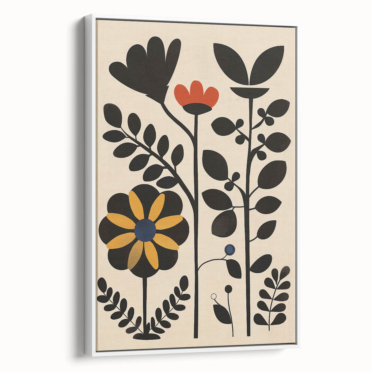 Scandinavian Wall Decor | Bold Minimalist Floral Nordic Art Print | Hygge