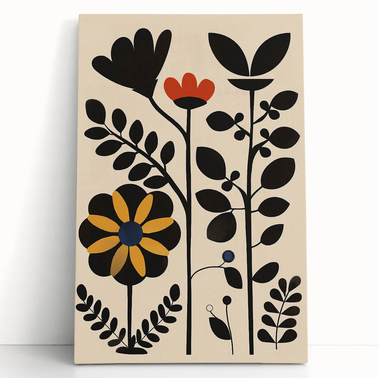Scandinavian Wall Decor | Bold Minimalist Floral Nordic Art Print | Hygge