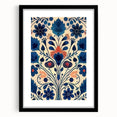Scandinavian Wall Decor | Elegant Blue Floral Nordic Art Print | Hygge
