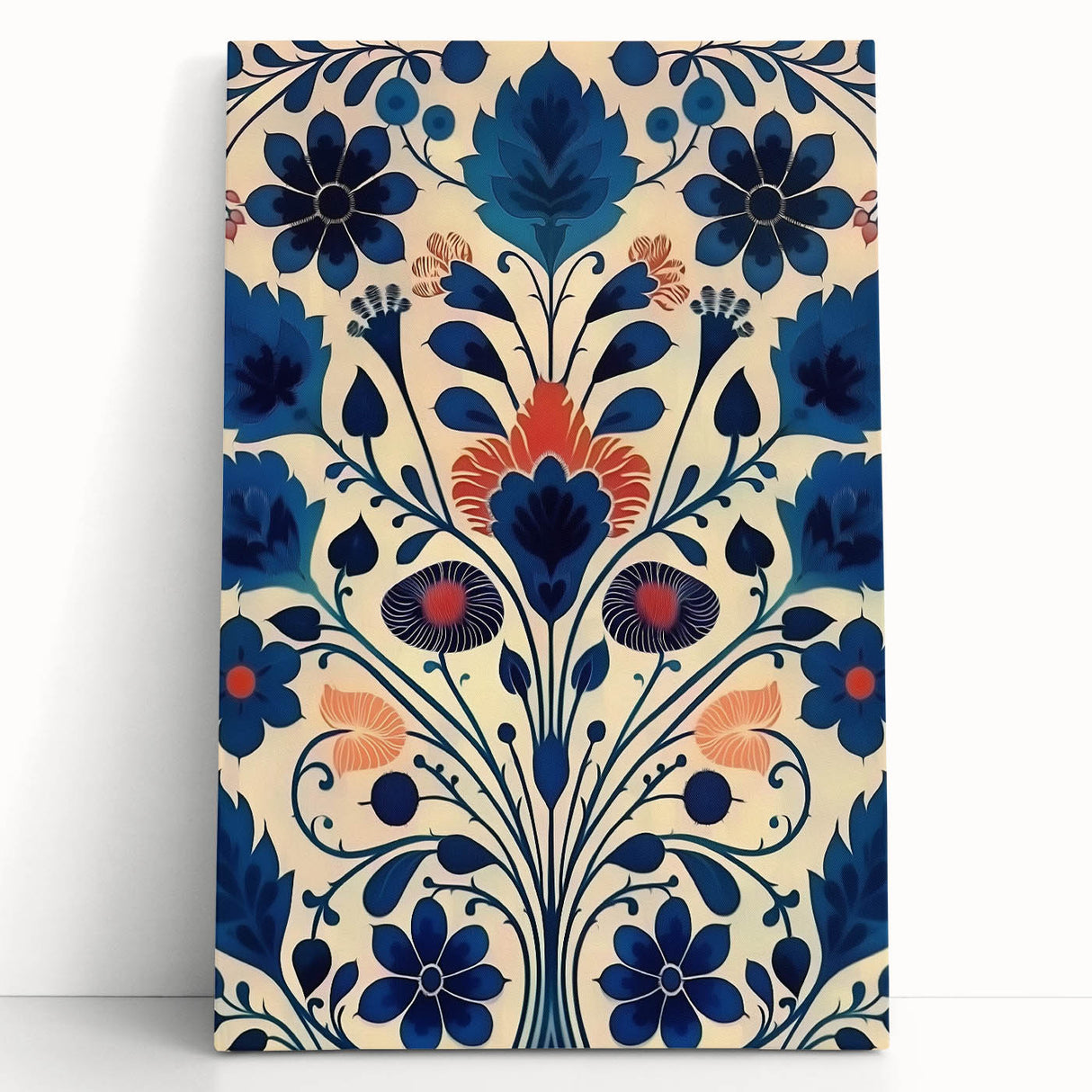 Scandinavian Wall Decor | Elegant Blue Floral Nordic Art Print | Hygge