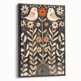 Scandinavian Wall Art | Beige and Orange Nordic Bird Art Print | Hygge