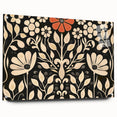 Scandinavian Wall Decor | Elegant Beige and Red Floral Art | Hygge Style