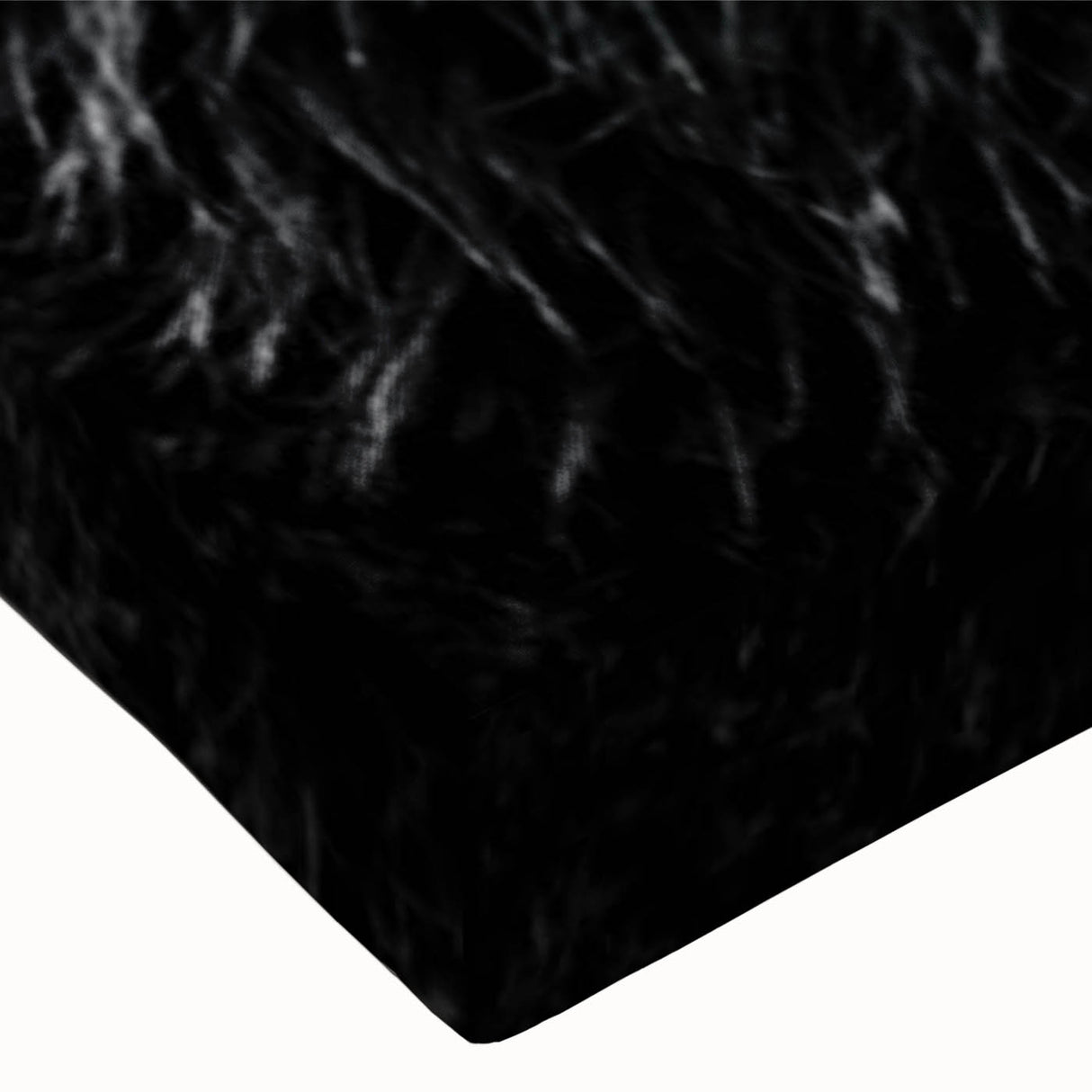 Close-up view of a stretched canvas featuring a striking black bear design, showcasing intricate details and vibrant colors, perfect for nature-themed home decor.