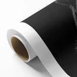 Black bear wall art design on rolled canvas, showcasing a striking silhouette against a natural background. Ideal for wildlife enthusiasts, this artwork adds a touch of nature-inspired decor to any space. Perfect for home or office settings, it emphasizes the beauty of wildlife art.