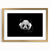 Framed wall art collection showcasing a charming panda bear design with a gold mat, perfect for adding a whimsical touch to children's rooms or nurseries.