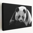 Stretched canvas wall art featuring a playful panda bear design, highlighting vibrant colors and intricate details, perfect for children's room decor.