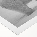 Polar bear wall art design on rolled canvas, showcasing a realistic depiction of the majestic animal in a snowy landscape, perfect for nature enthusiasts.