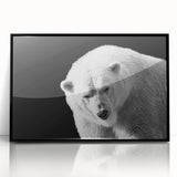Framed wall art showcasing a striking polar bear design in black acrylic, perfect for adding a contemporary touch to any modern decor. This piece emphasizes wildlife conservation and nature appreciation, making it ideal for animal lovers and eco-conscious consumers.
