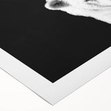 Rolled canvas showcasing a striking polar bear design, featuring vivid colors and intricate details, ideal for enhancing modern home decor.