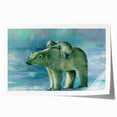Polar bear wall art print showcasing a stunning, realistic design featuring a majestic polar bear against a serene icy backdrop, perfect for animal lovers and home decor enthusiasts.