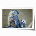 Polar bear wall art print showcasing a stunning design with vibrant colors and intricate details, rolled up for easy display and shipping in a protective tube. This unique piece captures the essence of Arctic wildlife and is perfect for nature enthusiasts.