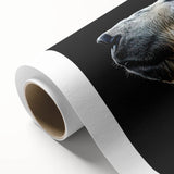 Polar bear wall art design printed on rolled canvas, showcasing a stunning depiction of a polar bear in its icy habitat, ideal for home decor and wildlife enthusiasts.